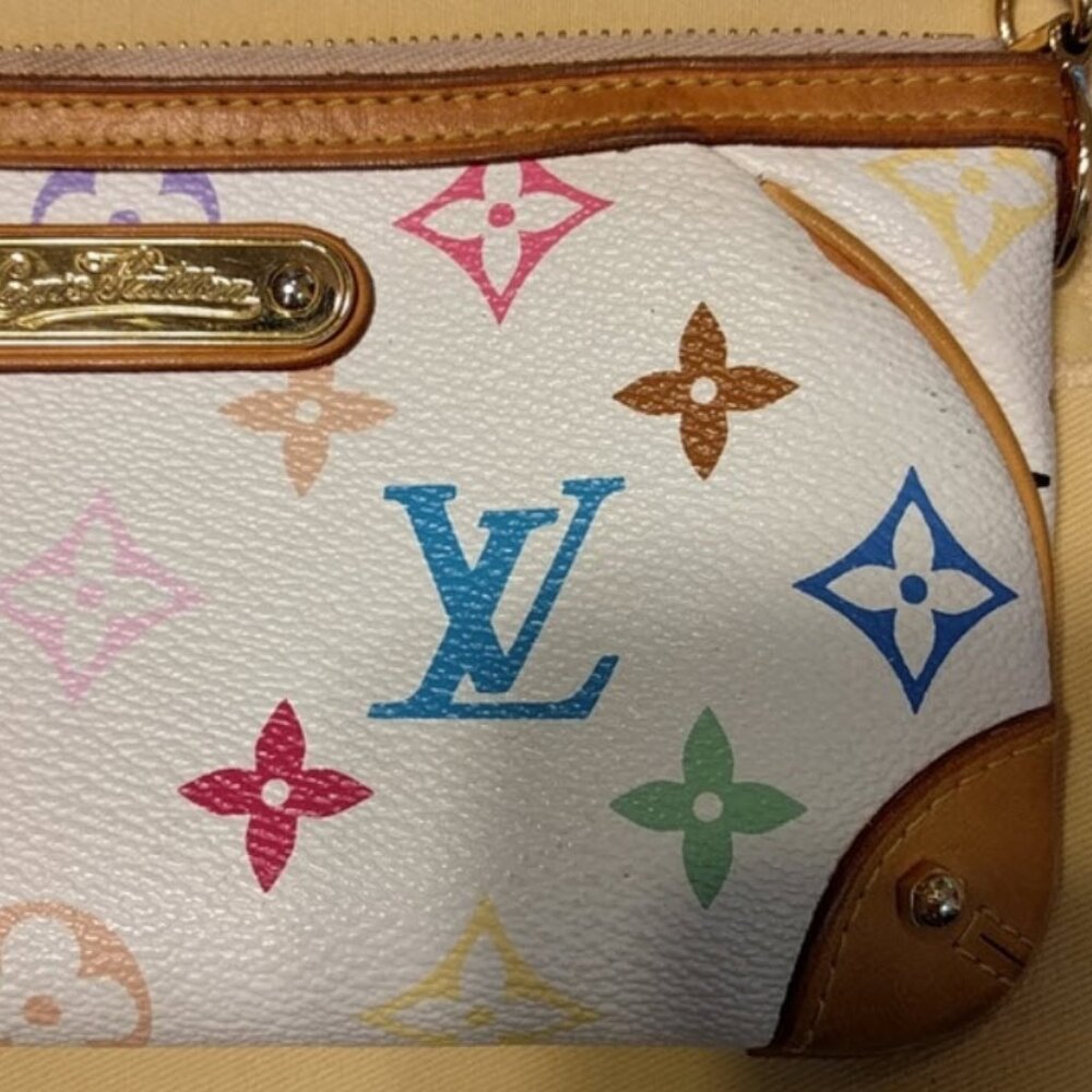 Louis Vuitton White Multicolor Pochette Milla MM Handbag - Picture 3 of 8